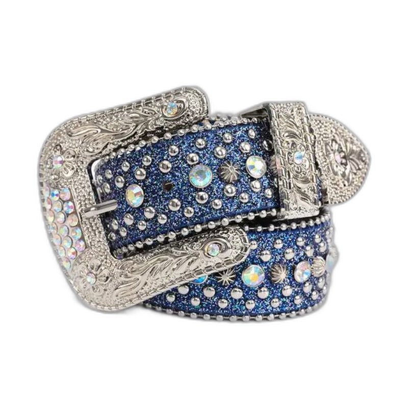 Cinturón Glitter Azul Western